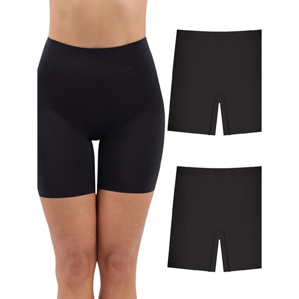IRISmorii 2 Pack Seamless Shapewear Boy Shorts Underwear Tummy Control Black NEW